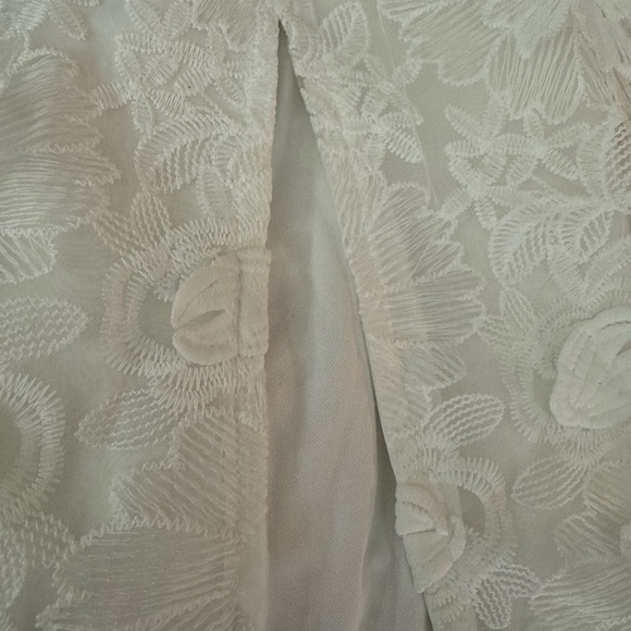 Lulus Elevated Sensation White 3D Floral Embroidered Midi Dress M - Picture 7 of 15